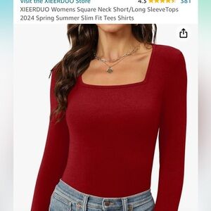 Womens Square Neck Short/Long SleeveTops